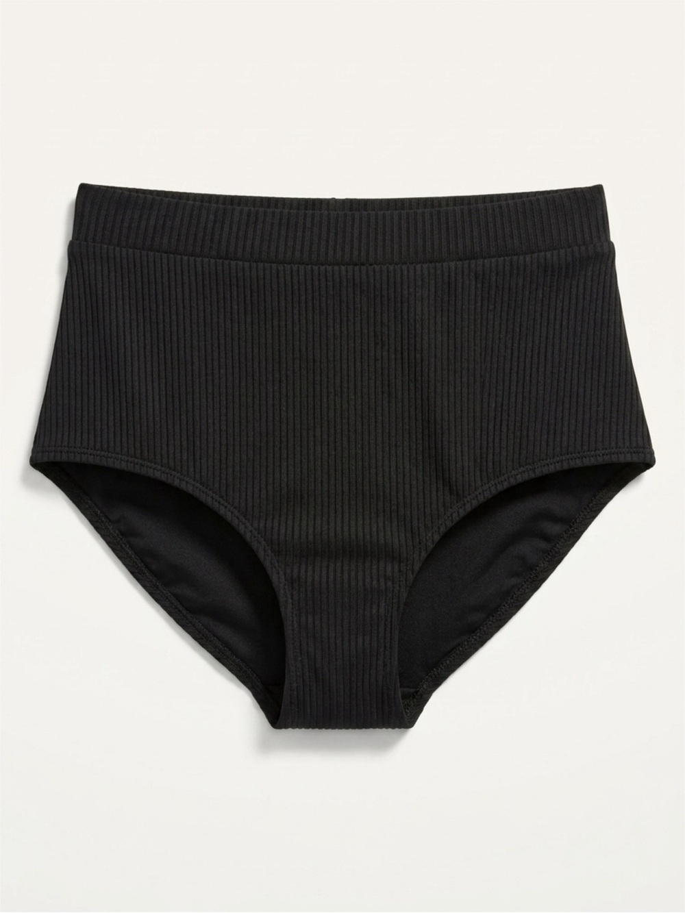 Amazon Women’s Black Ribbed High-Waist Bikini Bottom